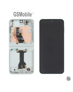 Original Full Display Assembly Samsung Galaxy Z Flip6 5G F741B Green with Frame