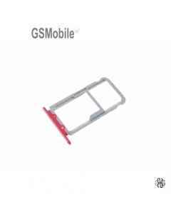 Bandeja SIM & Micro SD Huawei Honor V10, VIEW 10 Original Rojo