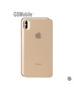 Protector para tapa de cristal templado para iPhone XS Max Dorado