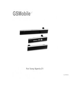 Set tapas laterales USB y micro SD Sony Xperia Z1 Negro