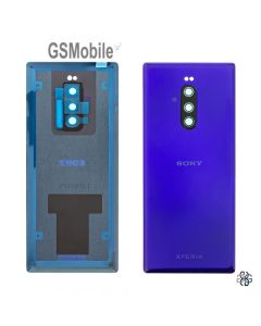 Tapa de batería + Cristal de cámara para Sony Xperia 1 Original Lila