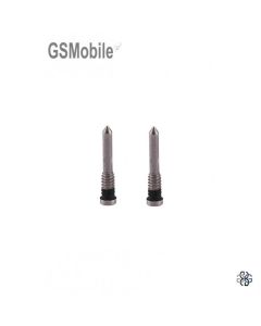 Juego de 2 tornillos externos iPhone X Plateado